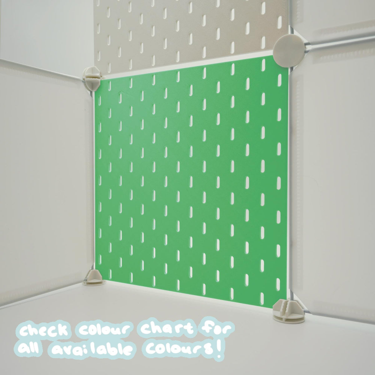 Artist Alley Pegboard Display Panel in Grass Green